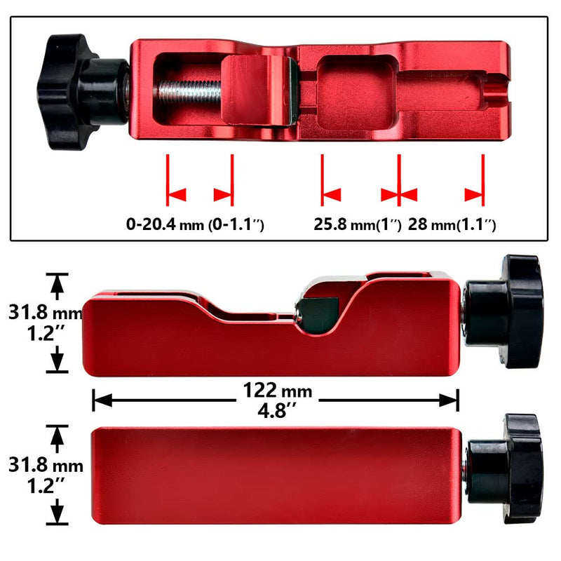 Universal Spark Plug Gap Tool Compatible with Most 10mm 12mm 14mm 16mm Spark Plugs Red - 1 Set with Feeler Gauge