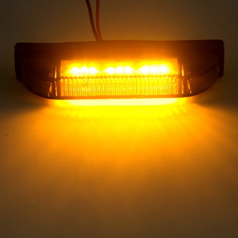  [AUSTRALIA] - Smoked Amber LED Front Grille Marker Lights Kit, 4Pcs 4 Inch Amber Full LED Center Grille Running/Position Lights Sealed 9 LEDs Compatible with Tacoma/4Runner/ Tundra/Silverado Grill Marker Lights