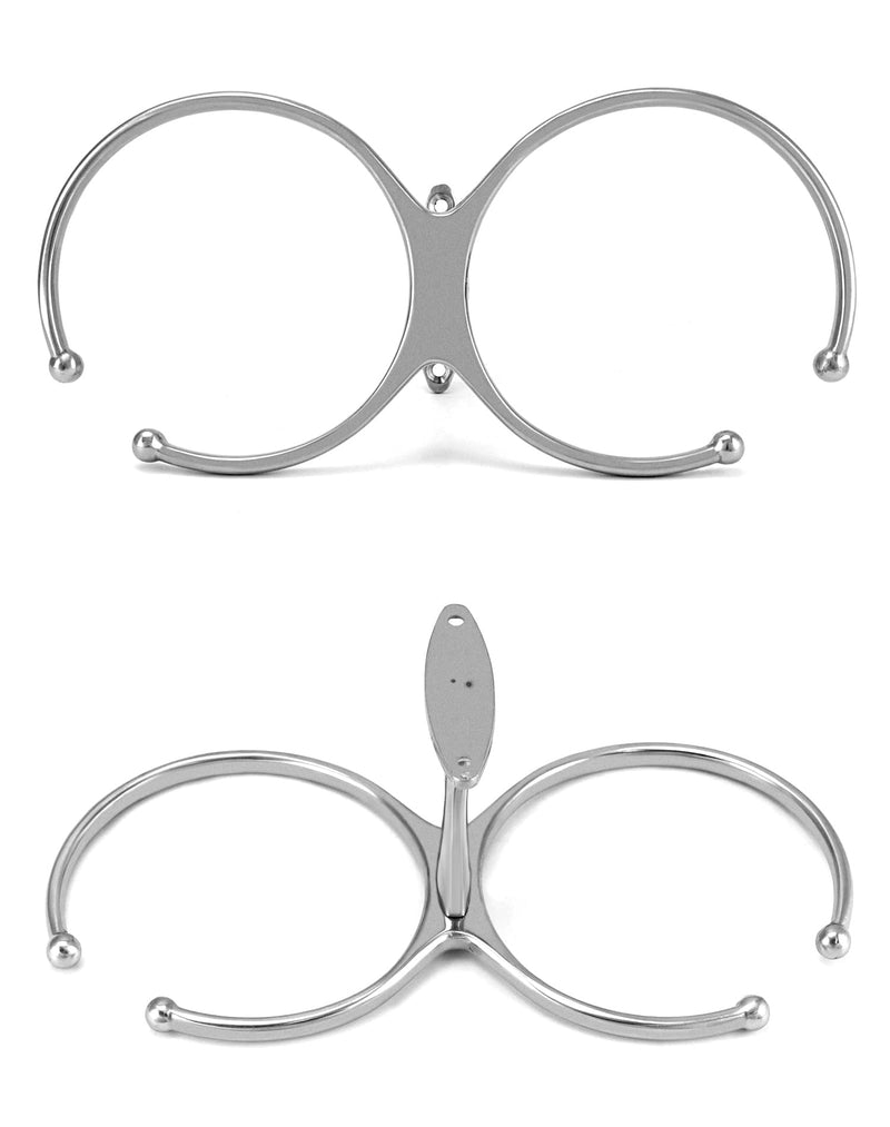 QWORK Boat Ring Cup Holder, Marine 316 Stainless Steel Double Ring Cup Drink Holder, Beverage Bottle Storage Rack, Fit Most Cups with a 3.5" Dia, for Marine Yachts Boats RV 3.5 inches