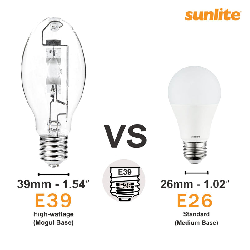 Sunlite MH400/U/MOG M59 Metal Halide Lamp, 400 Watts, Mogul Base (E39), ED37, 12,000 Hour Life Span, 36000 Lumen, Clear Finish, 4000K, 2 Pack