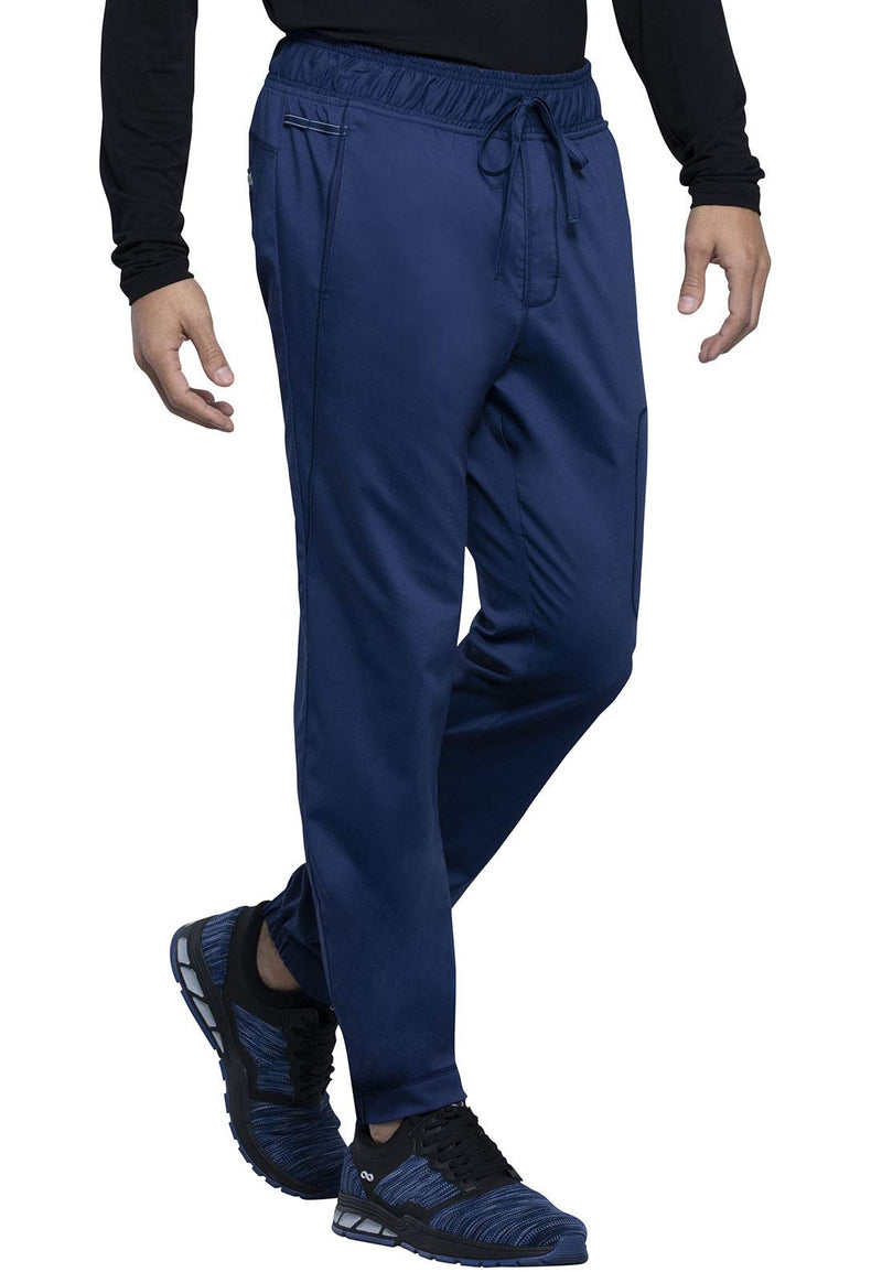 Cherokee Joggers for Men Modern Fit Scrub Pant with Drawstring Waistband, 5 Pockets, Soft 2-Way Stretch Fabric - WW012 Large Navy