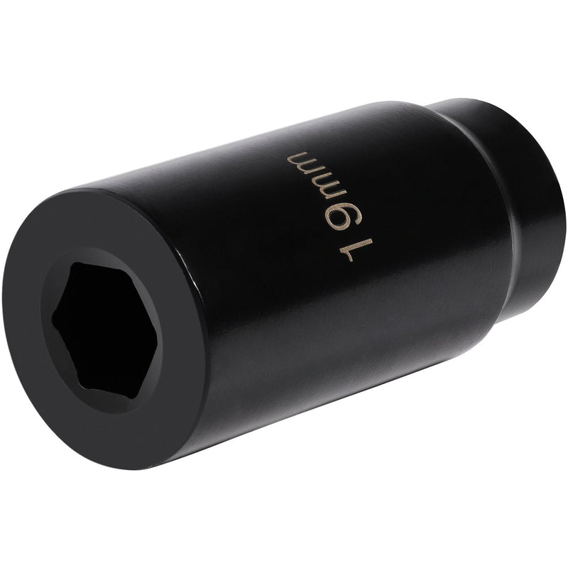 Harmonic Balancer Socket Tool 77080 for Honda 19mm Crank Bolt Socket, 3 Times Momentum Power of Standard Impact Sockets, Deep Counter-Weighted Design Increased Torque