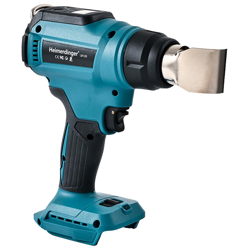 Cordless Heat Gun Compatible with Makita 18V Battery, Max 1202°F Heavy Duty Hot Air Gun with Overload Protection,Fast Heating for Crafting, Shrink Tubing,Vinyl Wrap Lcd Digital Variable Temperature