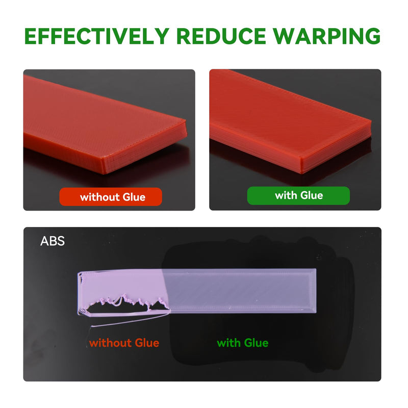 ENOMAKER Bamboo Lab 3D Printer Bed Adhesive 2PCS,3D Print Glue for Hot Bed,Avoid Warping for Printing ABS,PLA,PETG on Various Build Plate with Stronger Adhesion,No Residue,Durable than Glue Stick-60ml 2