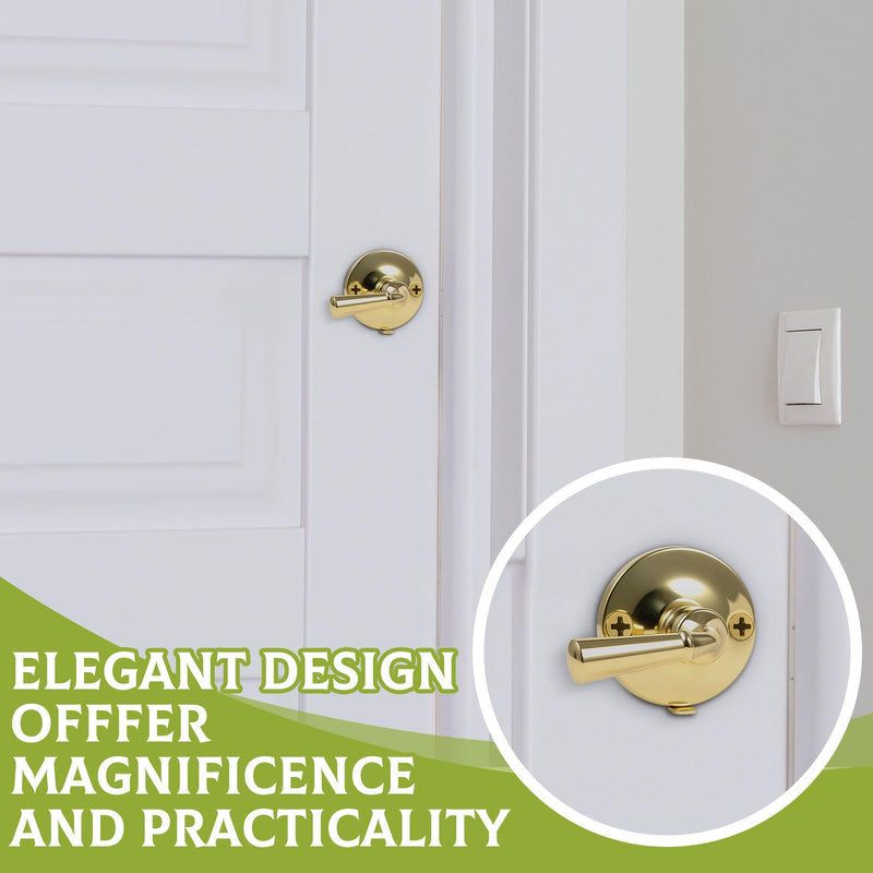 Hicarer 1 Pcs Solid Brass Storm Door Latch Storm Screen Door Latch Screen Doors Handle Storms Handle Replacement Lock Screens Hardware (Polished Brass) Polished Brass