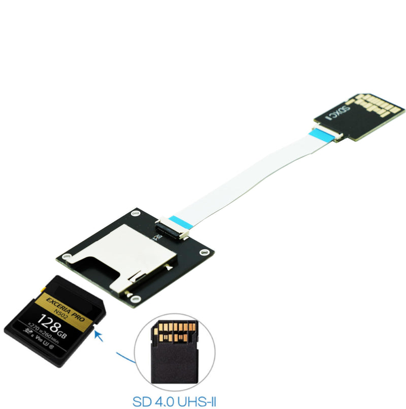 Sintech SD SDXC UHS-II Male to Female Extension Card with 9CM Flex Cable,Support SD/SDHC/SDXC UHS-II UHS-I V60 V90