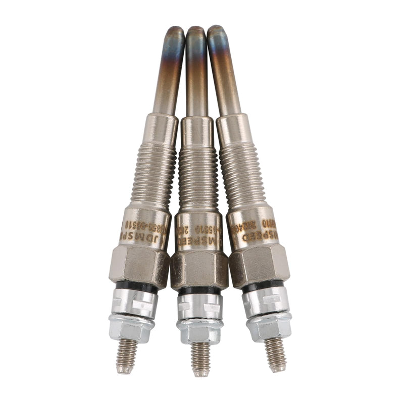 16851-65510 Glow Plug 3PCS Compatible with Kubota D662 D722 D782 D902 D905 D1005 D1105 V1505 V1305 Z482 RTV900 RTV1100 Engine, Replace 16851-65512