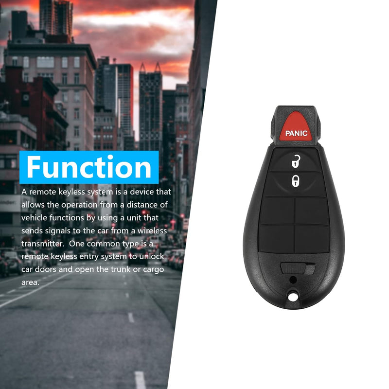 2 PCS GQ4-53T 56046953 433 Mhz 3 Button Keyless Entry Remote Key Fob for Jeep Cherokee 2014-2019 2 Pcs