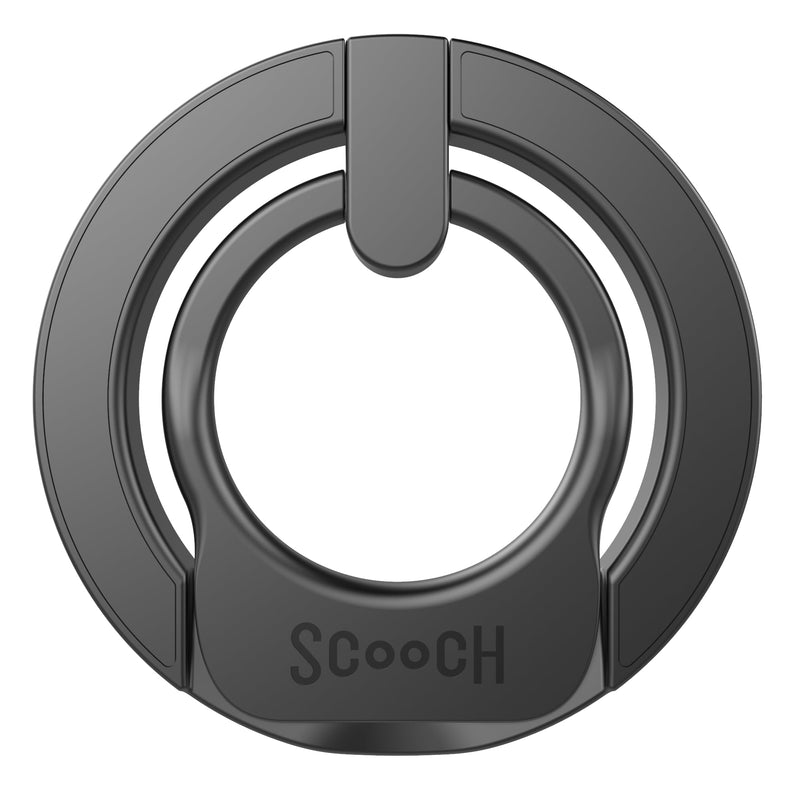 Scooch Magnetic Phone Ring Holder for MagSafe Phone Grip [MagRing 2.0], Magnetic Ring with Adjustable Stand, Strong Magnets, for iPhone 15/14/13/12, Compatible with MagSafe Accessories Gray