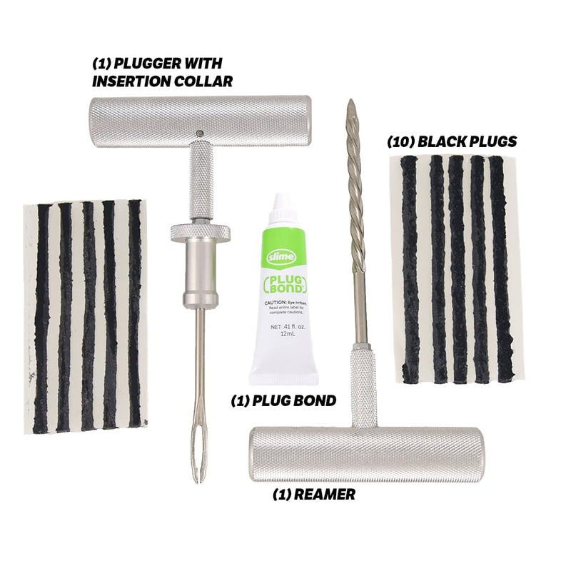 Slime 20290-1 Tire Plug Kit Pro Series, Ultimate Reamer Plugger Set 13-Pieces