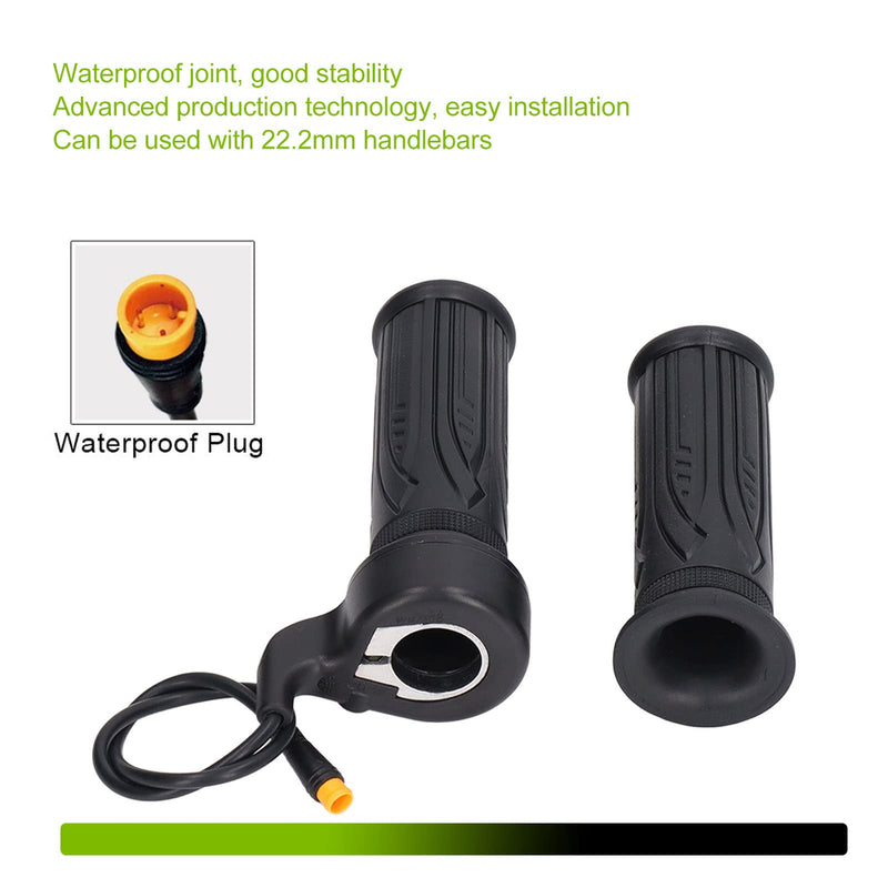 Topyond 20X Full Twist Throttle, Stable E-Bike Throttle, Electric Bike Throttle, Full Twist Throttle Ebike for Scooters and Electric Bicycles with Waterproof Connector and Screwdriver