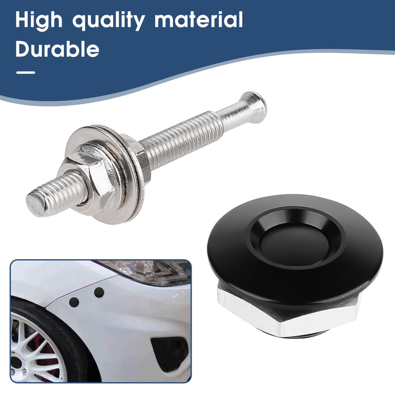 2 Pcs Quick Release Bumper Universal Aluminum Vehicle Hood Pins Quick Latch Hood Pins Quick Release Bumper Clips License Plate Lock Clip Kit, Diameter 1.25 inch