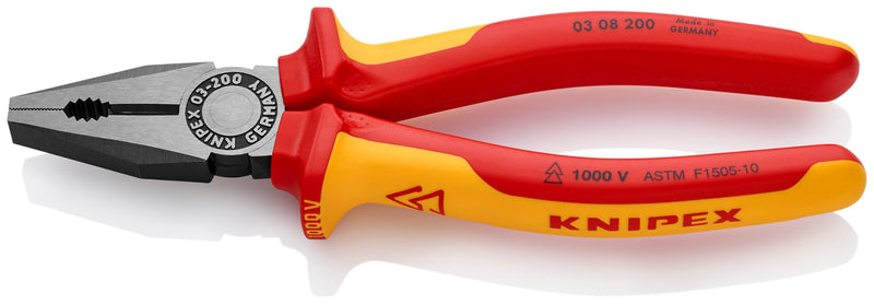 KNIPEX - 03 08 200 SBA Tools - Combination Pliers, 1000V Insulated (0308200SBA)