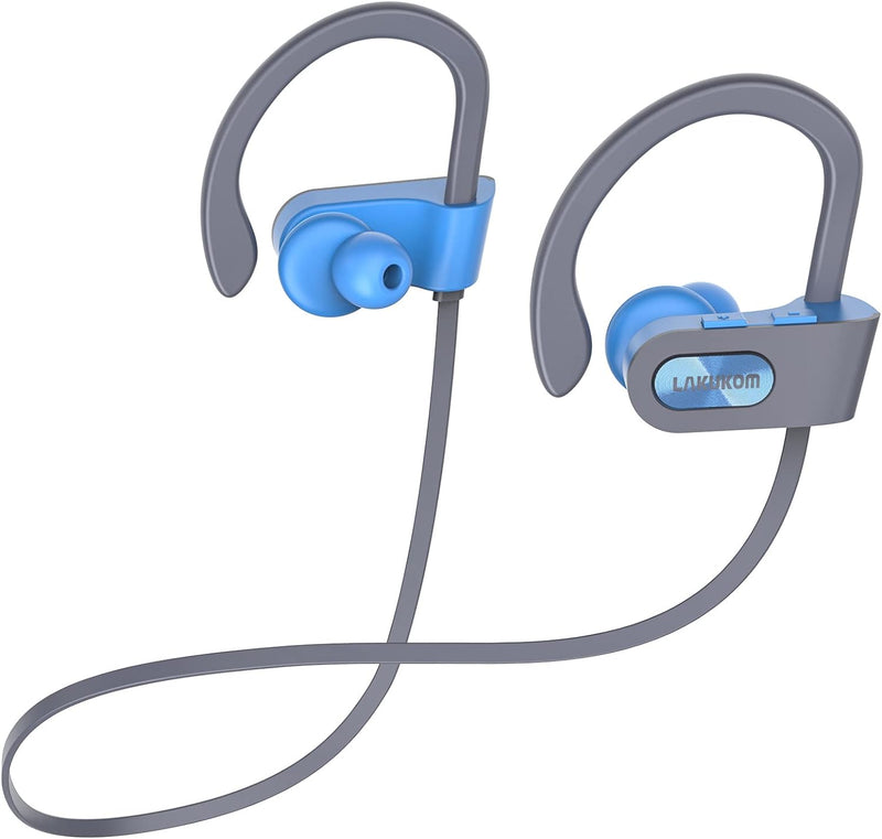  [AUSTRALIA] - Bluetooth Headphones V5.0,Running Headphones w/16 Hrs Playtime, Bass+ HD Stereo Wireless Sports Earphones w/IPX7 Waterproof Earbuds in Ear for Workout, Gym w/CVC6.0 Noise Cancelling Mic Blue Blue Grey