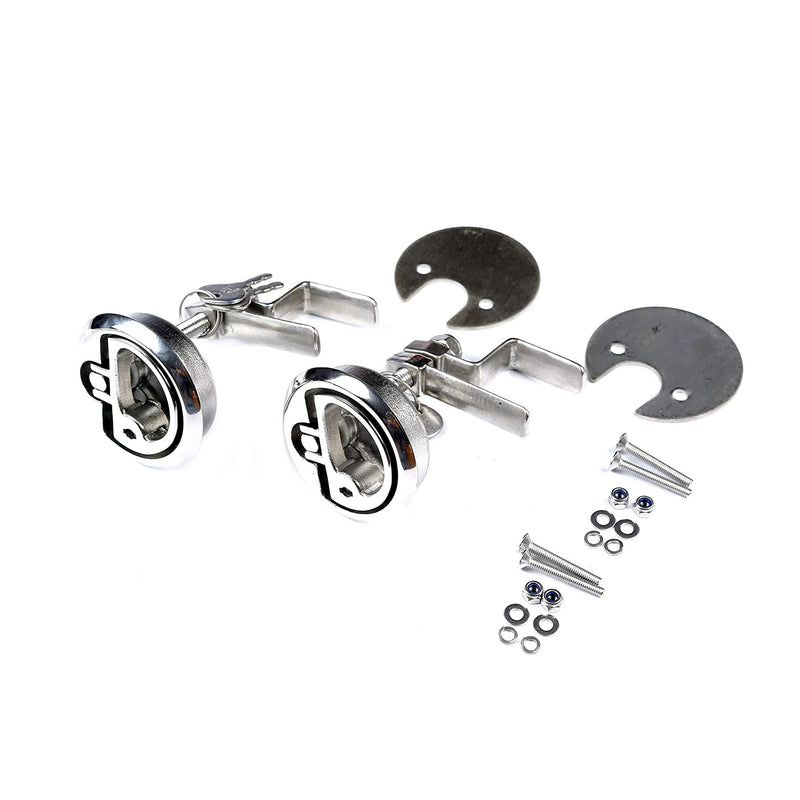 Mxeol Marine Hatch Latches Locking Boat Cam Latch Stainless Steel Silver Locking - 2PCS