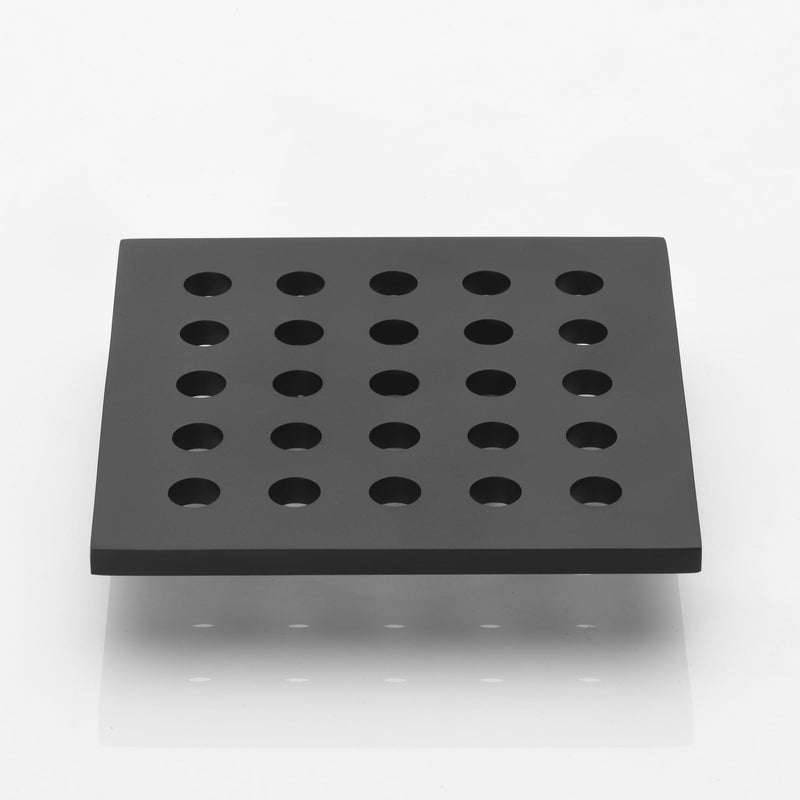 3.75 Inch Square Shower Drain Cover 95MM Floor Drain Grate (Black) Black