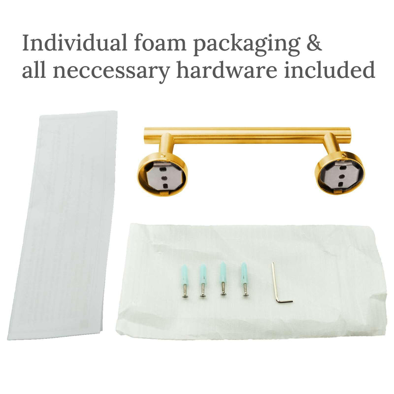 Modket 24 Inches Brushed Gold Towel Bar Bathroom Hardware 304 Stainless Steel Wall Mounted Kitchen Towel Holder Cloths Hanger 24 Inch