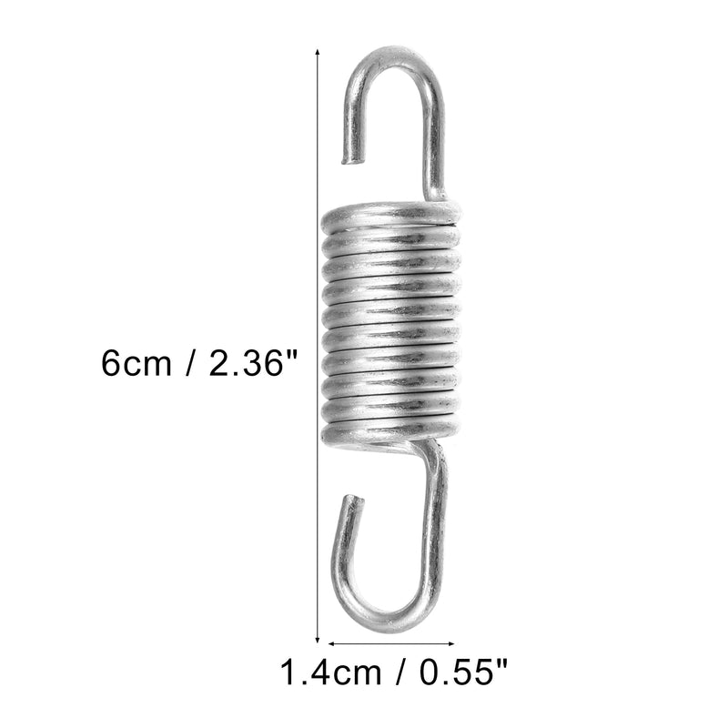 X AUTOHAUX 2pcs 6cm Length Silver Tone Plated Steel Motorcycle Brake Pedal Return Spring for Suzuki 2