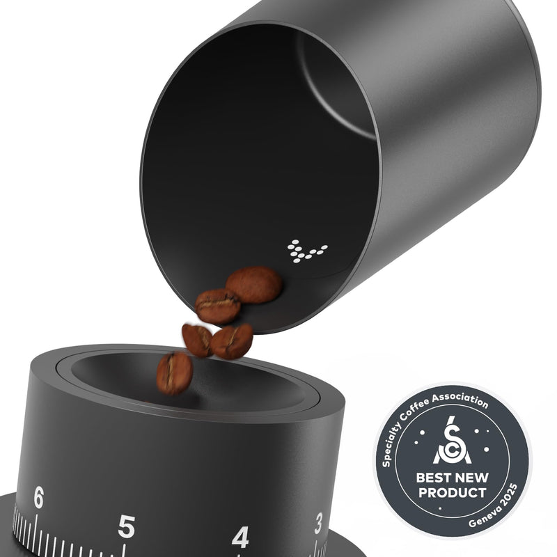 Subminimal Subscale Digital Dosing Cup with LED Display – Sleek & Precise Coffee Bean Weight Scale - Dosing & Brewing Coffee Accessories, Perfectly Measures Coffee Grounds for Coffee Espresso - Black