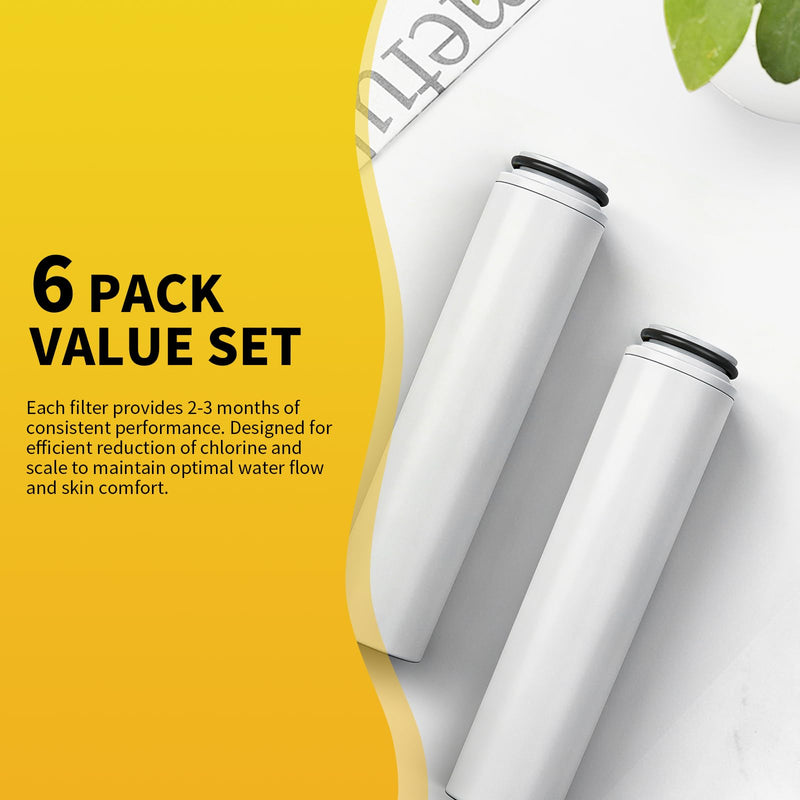 6 Pack Replacement Filters Compatible With Cobbe Handheld Shower Head, for Quick Water Quality Improvement & Skin Protection 6 Pack