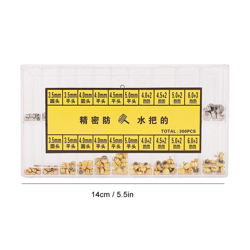 Round Head and Flat Head Watch Crown, Watch Repair Tool, Spare Parts from Stainless Steel 3.5/4.0/4.5/5.0 mm for all types of watches