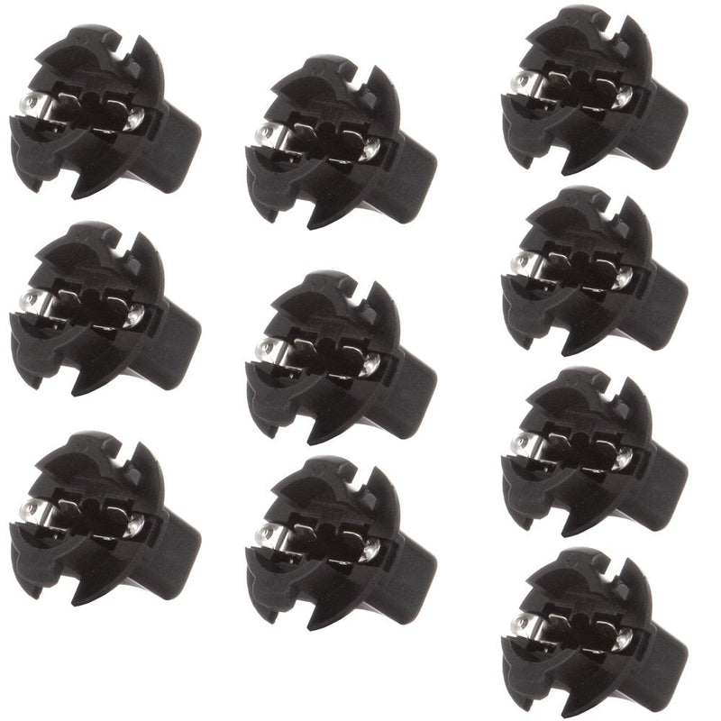 cciyu 20x Black 5/8" Twist In Instrument Panel Dashboard Gauge Bulbs 194 168 T10 Wedge socket Replacement fit for 194/168(T3-1/4) type Miniature Wedge Base bulbs