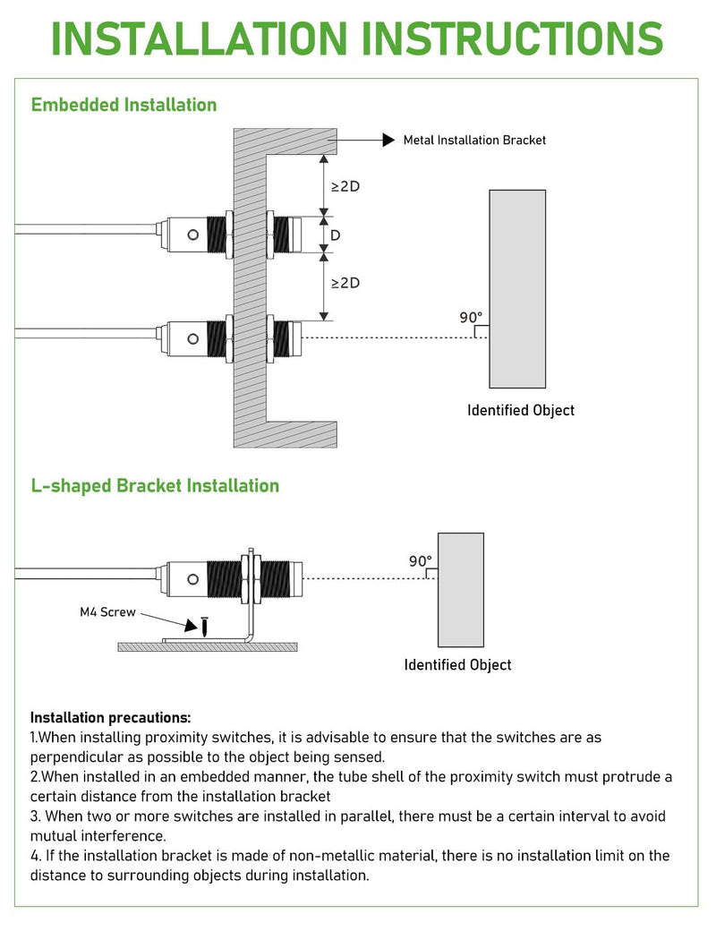 DIHOOL Photoelectric Proximity Sensor, Laser Motion Switch,IP65 Waterproof, Normally Open NPN NO, M16, 3 Wires,12V/24V Input(10-30VDC), Detection Distance Adjustable from 3cm to 80cm
