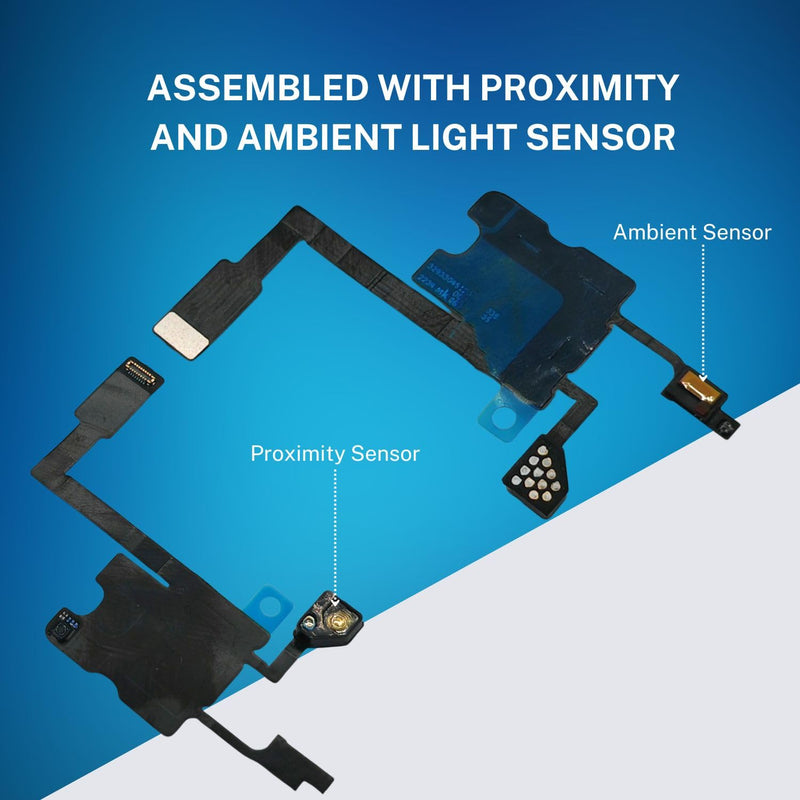 Proximity Sensor Earpiece Flex Cable Replacement for iPhone 14 Pro - Includes Ear Speaker Metal Bracket, Ambient Light Sensor Fix for A2650 A2889 A2890 A2891 A2892