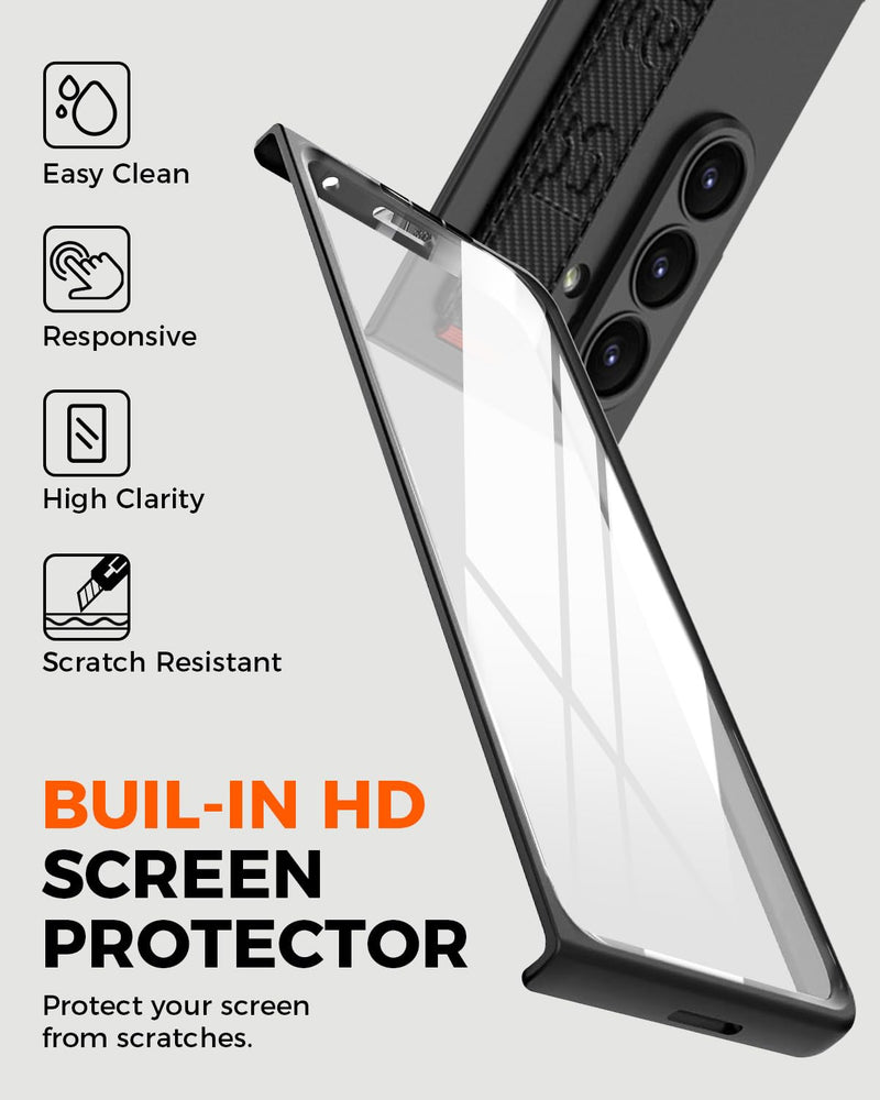 NINKI Carbon Fiber Strap Cover for Samsung Galaxy Z Fold 8 Ultra Case with Screen Protector, Shockproof Full Body Protection Slim Handle Bumper Cover for Samsung Z Fold 8 Ultra Case with Wristband Men