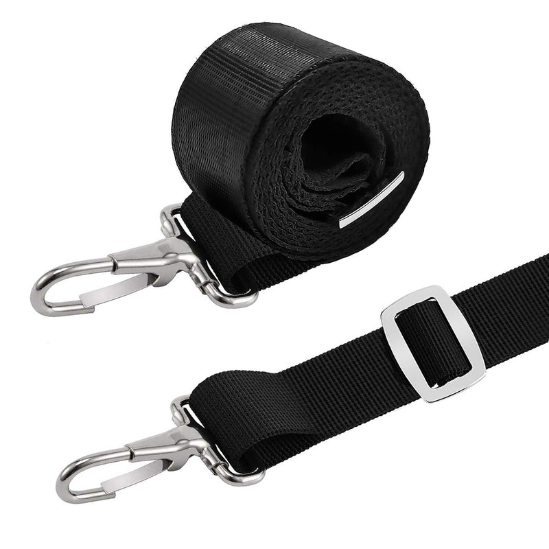 Adjustable Bimini Boat Top Strap Loops Single Snap Hook 28"~60" Boat Awning Marine Webbing Hardware (4 PCS)