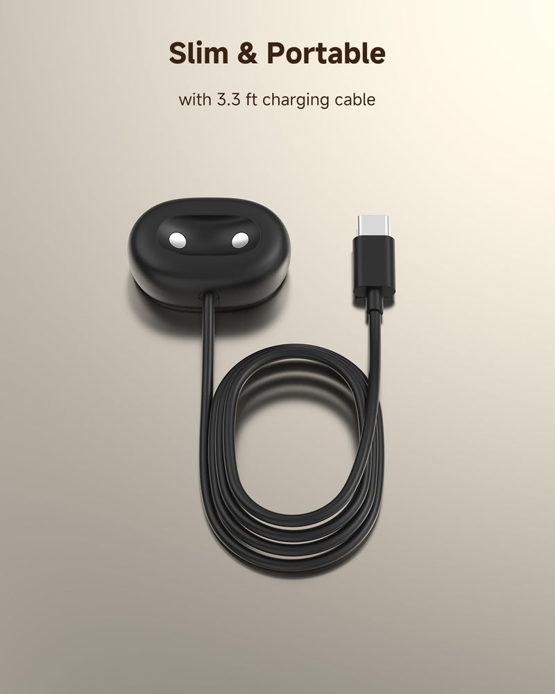 5W Charger for Google Pixel Watch 4, Fast USB-C Charging Dock for Google Watch 4 (41mm/45mm), Magnetic Charger Stand, 3.3ft USB-C Charging Cord, Black 1