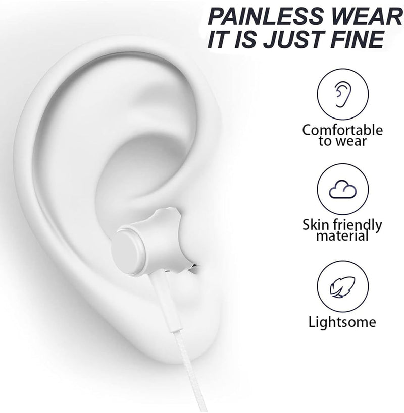 2 Packs Wired Earbuds – in-Ear Headphones with Microphone, Built-in Volume Controller, Noise Cancelling Design for Music, Online Classes, Work Calls, Compatible with Computers, Laptops, Tablets