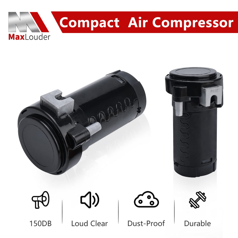 12V Air Compressor, Air Pump for Horn, Super Loud Car Horn Compressor Kit for Any Vehicle Trucks Lorrys Cars Vans Trains Boats -Black