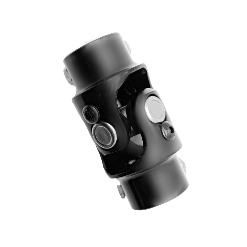 U Joint 3/4" DD x 3/4" DD Black Universal Steering Shaft Coupler with 3/4" DD x 3/4" DD Column 1