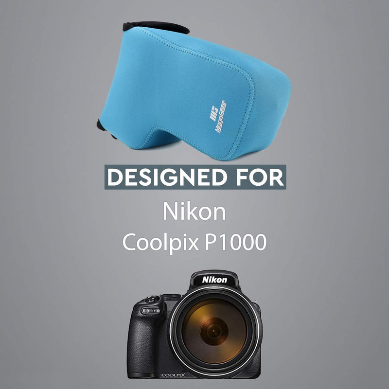 MegaGear Ultra Light Neoprene Camera Case compatible with Nikon Coolpix P1000,Blue Blue
