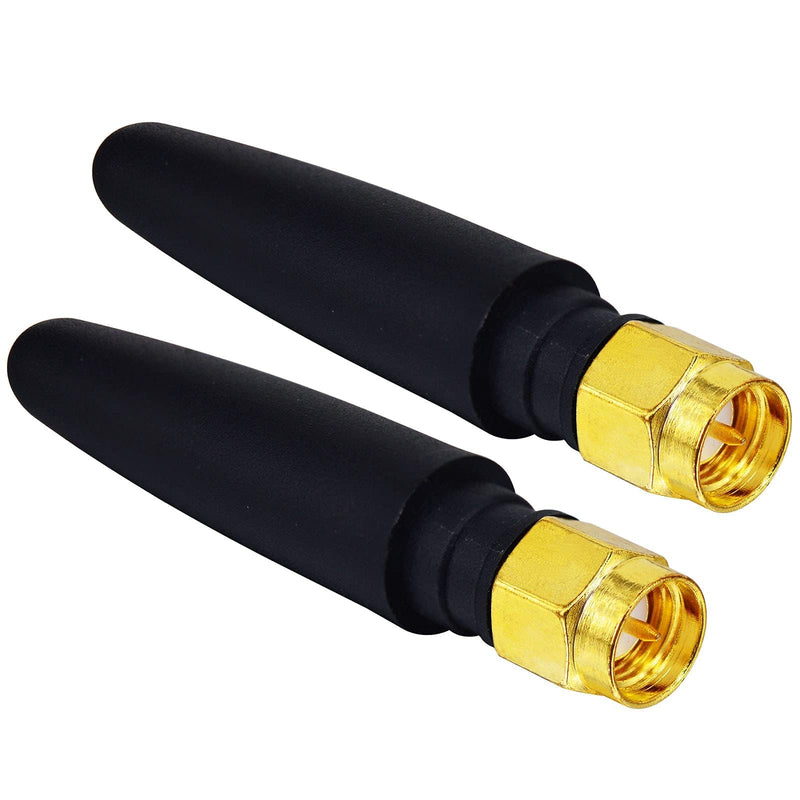 BOOBRIE 2-Pack 2.4GHz Mini WiFi Antenna 2dBi FPV Antenna Omni Directional SMA Male Omni-Directional Small PC WiFi Bluetooth Antenna Aerial Signal Booster Adapter Network Receive for Wireless Router
