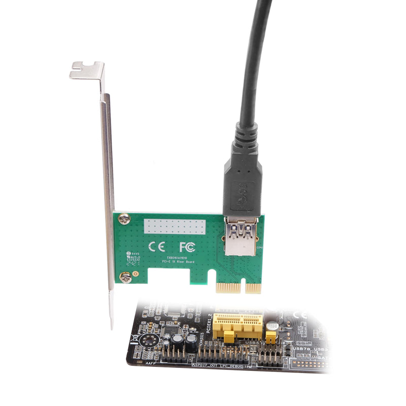 PCIe 1X to Dual Pci Slot Expansion Card PCI-Express 1X Male to PCI Female Adapter for Sound Cards, Network Cards, Fax Cards, Video Capture Cards, Parallel Port Cards