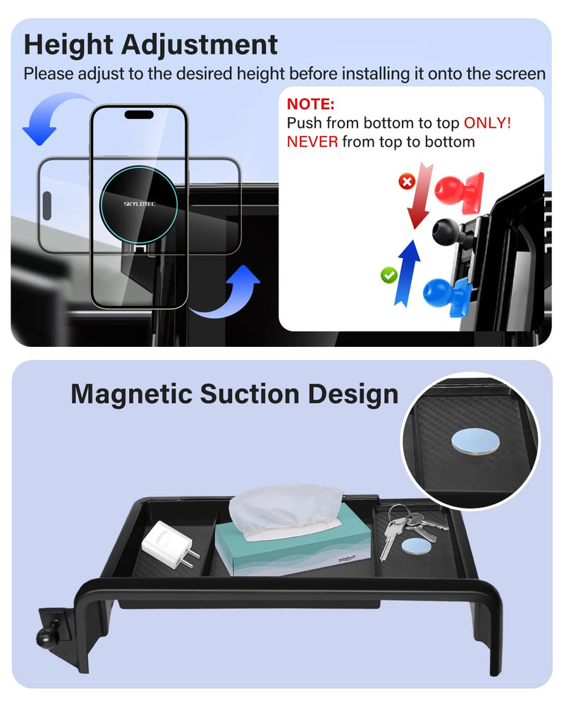 SKYLOTEC Magnetic Charger Phone Holder for Kia Telluride 2020 2021 2022 | 10.25-Inch Screen Accessories, Car Magnets Wireless Chargering Phone Mount, for 15W MagSafe iPhone Samsung Magnetic Wireless Charger Telluride 2020-2022
