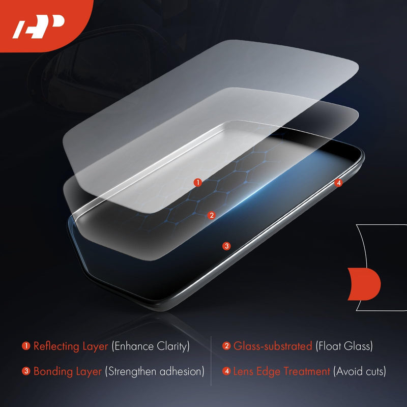 A-Premium Left Driver Side Non-Heated Mirror Glass Compatible with 1999-2007 Chevy Silverado, Tahoe, Suburban, Avalanche & GMC Sierra, Yukon & Cadillac Escalade, Escalade ESV/EXT, Replace# 12477843