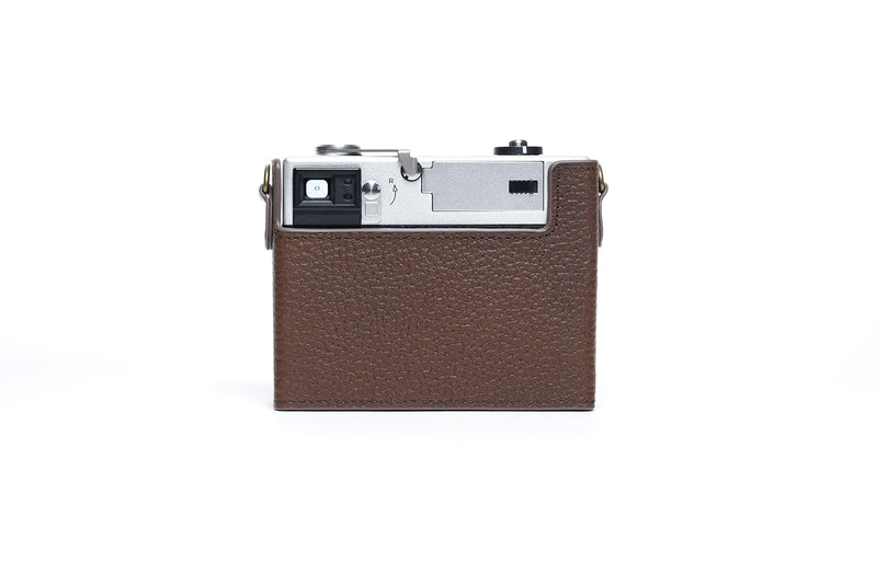 35AF Case, BMAOLLONGB Handmade Genuine Real Leather Half Camera Case Bag Cover for Rollei 35AF with Lens Cover (Coffee) Coffee