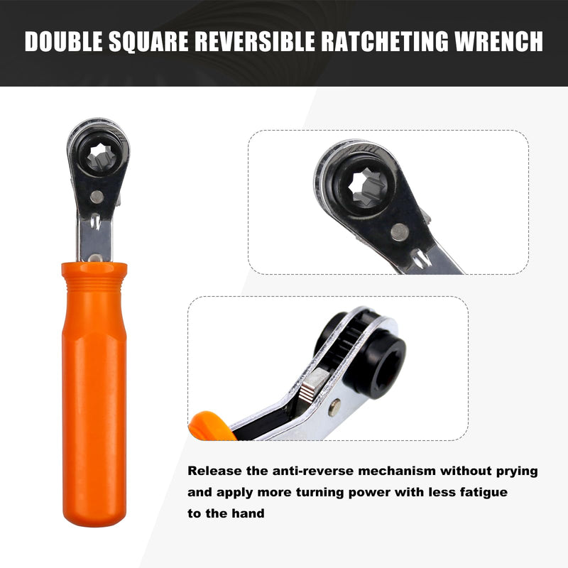 RYANSTAR RACING 2-Piece Automatic Slack Adjuster Release Tool Set for Air Brake System Adjustment - Includes Fork End Release Tool and Double Square Ratcheting Wrench Slack adjuster tools