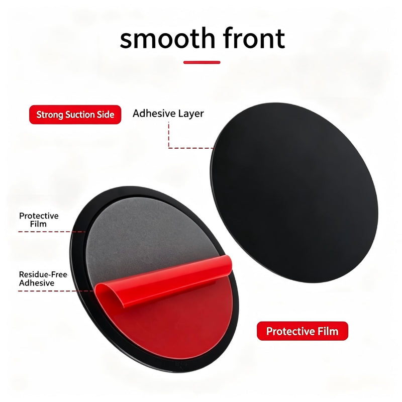 2Pcs 2.5Inch Dashboard Pad for Suction Cup Mounts Strong Sticky | 3M Double Sided Adhesive Tape Pads, Round Heavy Duty Foam Mounting Sticker for Car Phone Holder Decor Wall Household Fixing