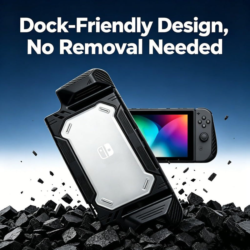Slim Shockproof Shell Fit Blade & PlayVital Switch Handheld Devices, Portable Dock-Accessible Guard