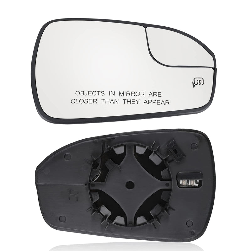 Passenger Right Side Heated Mirror Glass Replacement for 2013 2014 2015 2016 2017 2018 2019 2020 Ford Fusion - Exterior Side View Convex Mirror with Blind Spot, Replace DS7Z17K707B Passenger Side(Right)