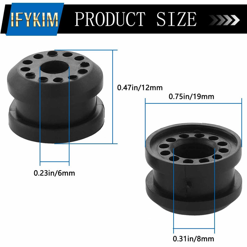 2PCS Transfer Case Linkage Control Lever Bushing Grommet, Compatible with Dodge Ram 1500 2500 3500 Shifter Linkage Bushing 2002-2010, with 2 E-Clips Replace Number 68078974AA 68078975AA