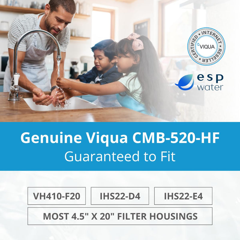 VIQUA CMB-520-HF Polypropylene Whole House 20 x 4.5 Inch 5 Micron Sediment Water Filter for VIQUA IHS22-D4, IHS22-E4, and VH410-F20 UV Systems