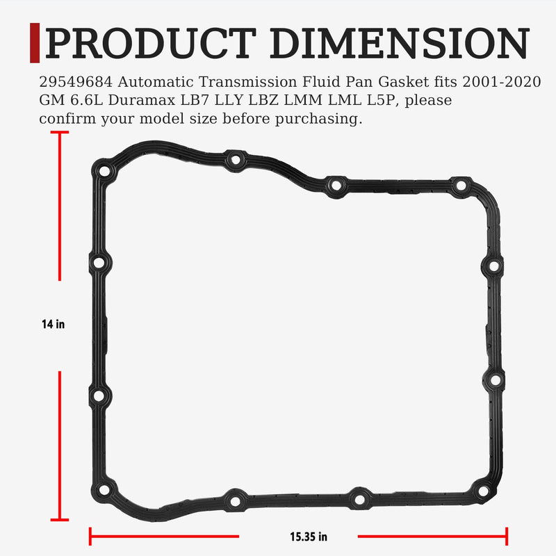 29549684 Automatic Transmission Fluid Pan Gasket Replacement for Allison LCT 1000/2000 Series, Fits for 2020-2021 Freightliner MT45 29536526