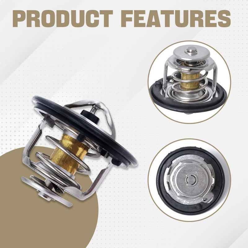 Car Thermostat, High Performance Thermostat, Automotive Replacement Engine Thermostats, Auto Engine Coolant Thermostat Compatible with Honda Civic CRV CRZ, Replaces #19301-PAA-306, 19301-PLC-315