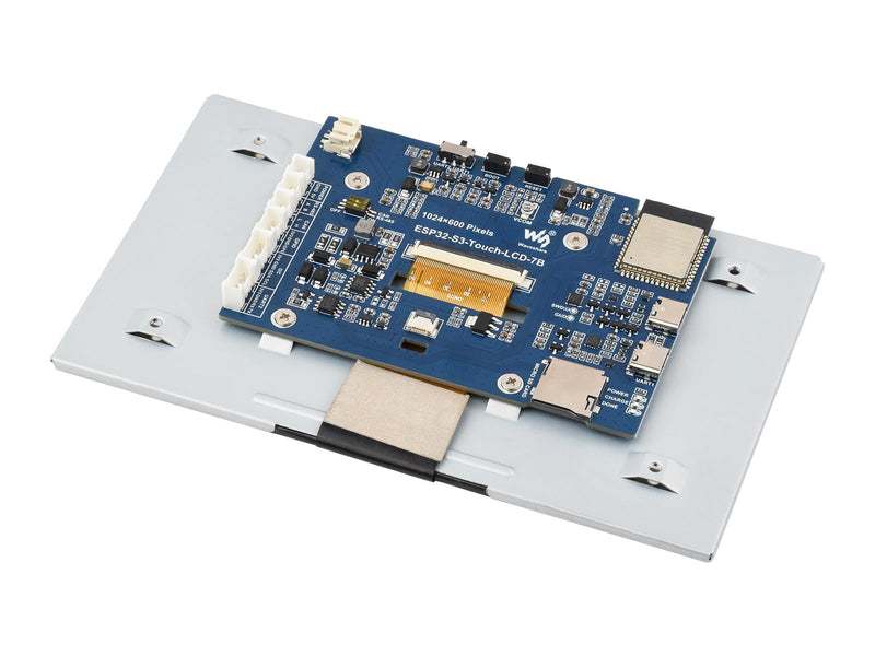 ESP32-S3 7inch Display Development Board, ESP32 with Display 1024×600, 32-bit LX7 Dual-Core Processor, Supports WiFi & BT, with Onboard Antenna, Backlight Adjustable, Multiple Peripheral Interfaces