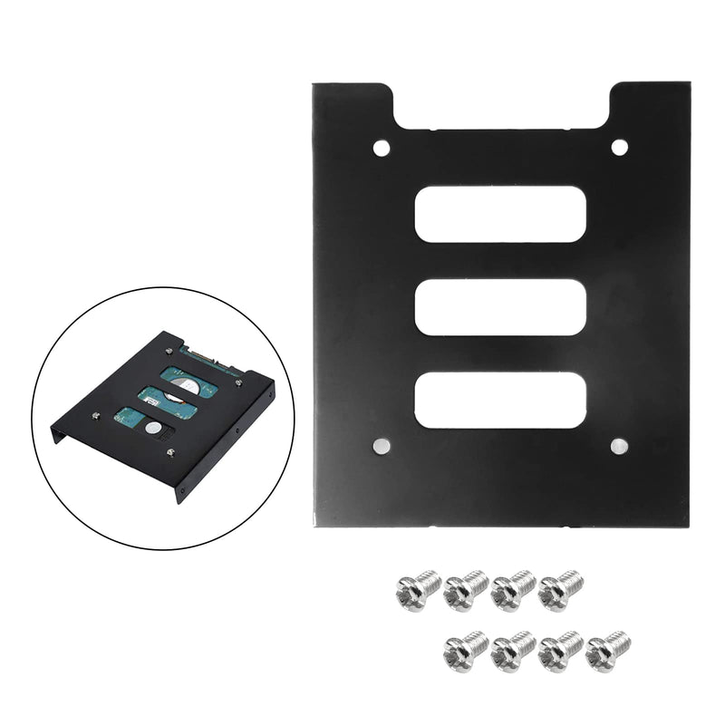 4PCS SSD Bracket 2.5 to 3.5 Adapter, SSD HDD Hard Disk Drive Bays Holder, SSD Mounting Bracket Kit Metal Mounting Bracket Adapter with Screwdriver and Screws 4pcs